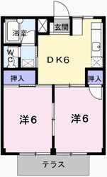 藤ハイツＡの物件間取画像